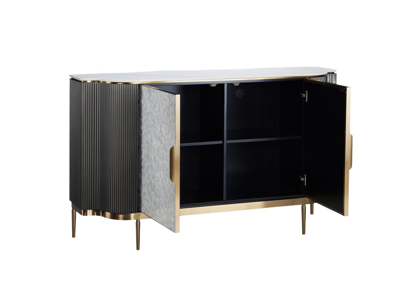 Senkki Stilig FURNLUX PREMIUM, 150x40x88 cm, tummanharmaa hinta ja tiedot | Olohuoneen kaapit ja lipastot | hobbyhall.fi