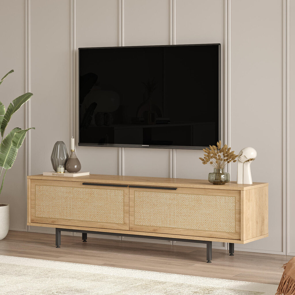 Tv-taso Ocean FURNLUX CLASSIC, 160x36x45 cm, vaaleabeige hinta ja tiedot | TV-tasot | hobbyhall.fi