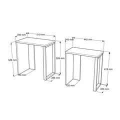 Sohvapöytä Ocean FURNLUX CLASSIC, 51x30x53 cm, vaaleabeige hinta ja tiedot | Sohvapöydät | hobbyhall.fi