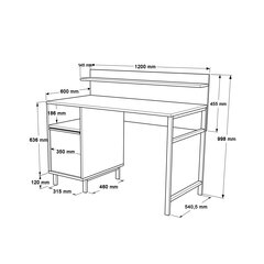 Pöytä Ocean FURNLUX CLASSIC, 120x60x100 cm, vaaleabeige hinta ja tiedot | Puutarhapenkit | hobbyhall.fi