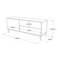 Tv-taso Luvio FURNLUX CLASSIC, 120x36x46 cm, harmaa hinta ja tiedot | TV-tasot | hobbyhall.fi