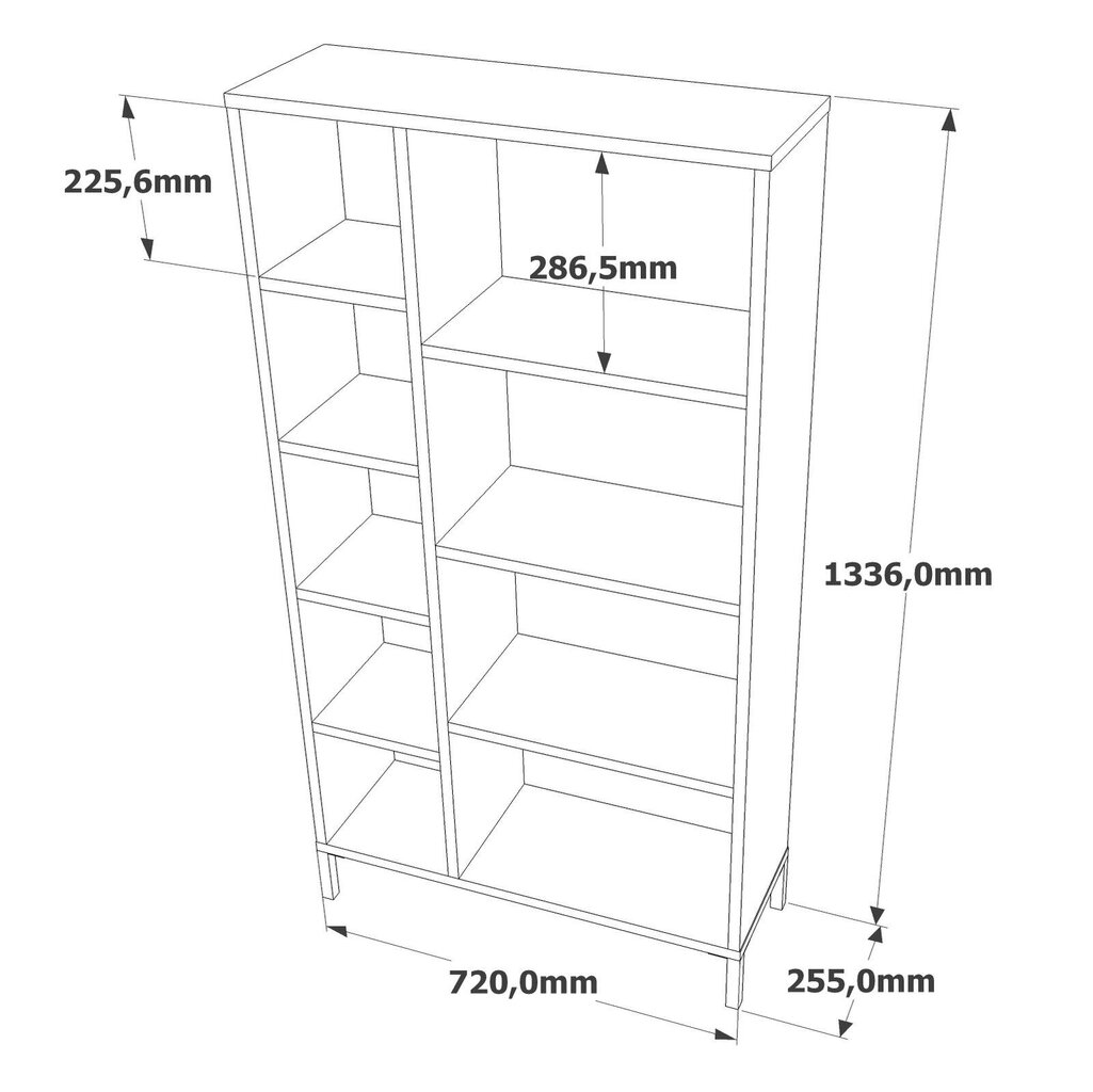 Vitriini Queen FURNLUX CLASSIC, 72x26x134 cm, luonnollinen hinta ja tiedot | Vitriinit | hobbyhall.fi