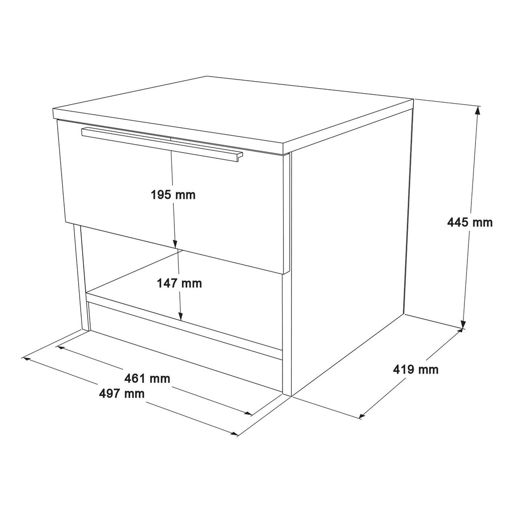 Yöpöytä Lorel FURNLUX CLASSIC, 50x42x45 cm, luonnollinen hinta ja tiedot | Yöpöydät | hobbyhall.fi