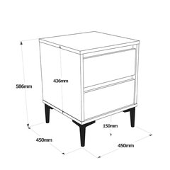 Yöpöytä Aristo FURNLUX CLASSIC, 45x45x59 cm, luonnollinen hinta ja tiedot | Yöpöydät | hobbyhall.fi