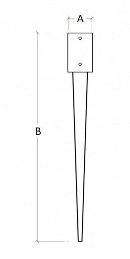 PUSHED INSERT BASE Ankkuri 120 x 750 mm hinta ja tiedot | Puutarhapaviljongit | hobbyhall.fi