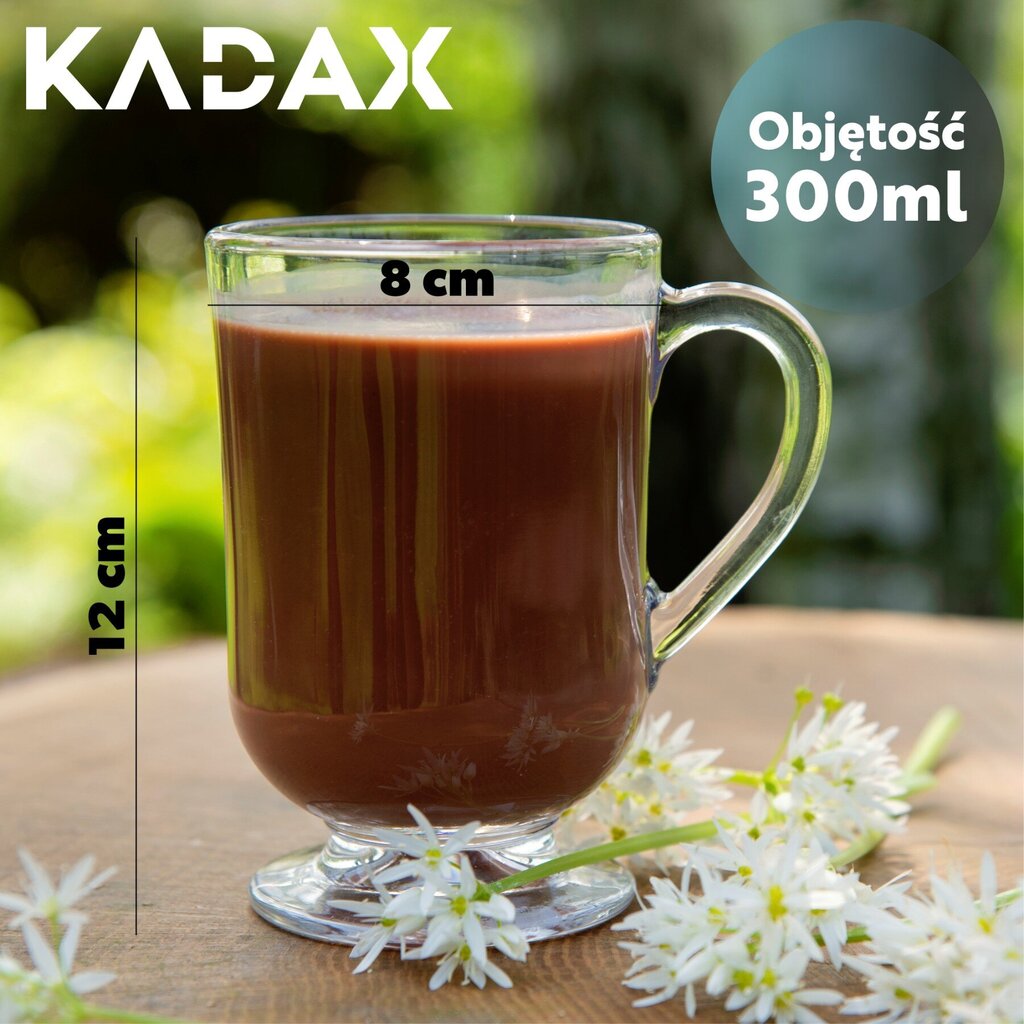 6x Latte Tea Coffee lasit 300 ml lasisetti kahvalla hinta ja tiedot | Lasit, mukit ja kannut | hobbyhall.fi