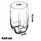 6x Juice Drink Glasses 420ml Lasisarja Tall Glasses hinta ja tiedot | Lasit, mukit ja kannut | hobbyhall.fi