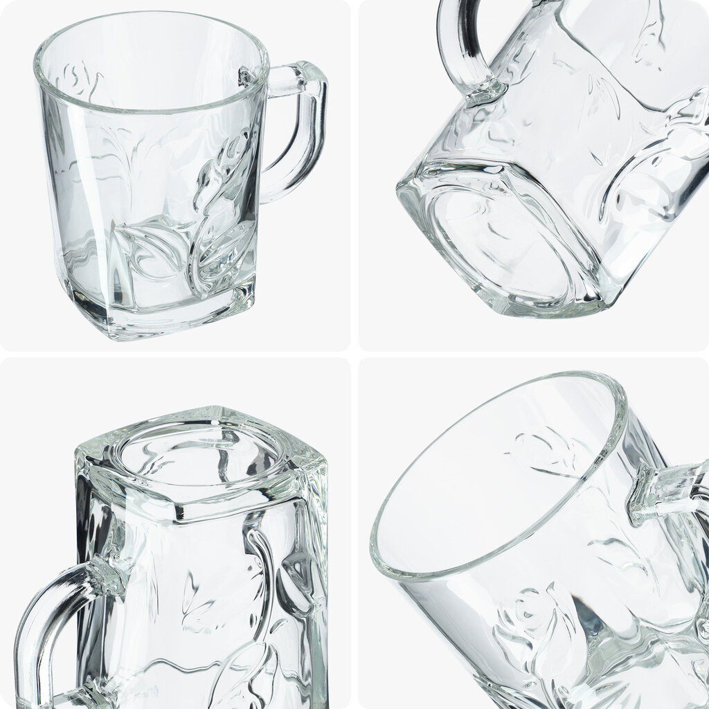 6x lasit 260 ml teetä ja kahvimehua varten lasisetti kahvakuviolla hinta ja tiedot | Lasit, mukit ja kannut | hobbyhall.fi