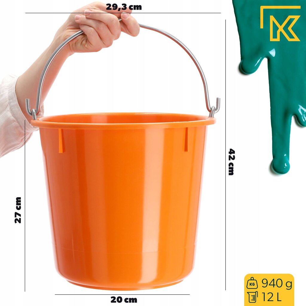 Kauha Rakennus Kauha 12L 25kg Vahva 2 kpl. hinta ja tiedot | Käsityökalut | hobbyhall.fi