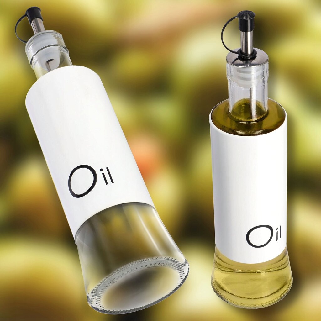 Oliiviöljyetikkapullo 320 ml lasiöljyn annostelijalla, valkoinen hinta ja tiedot | Keittiövälineet | hobbyhall.fi