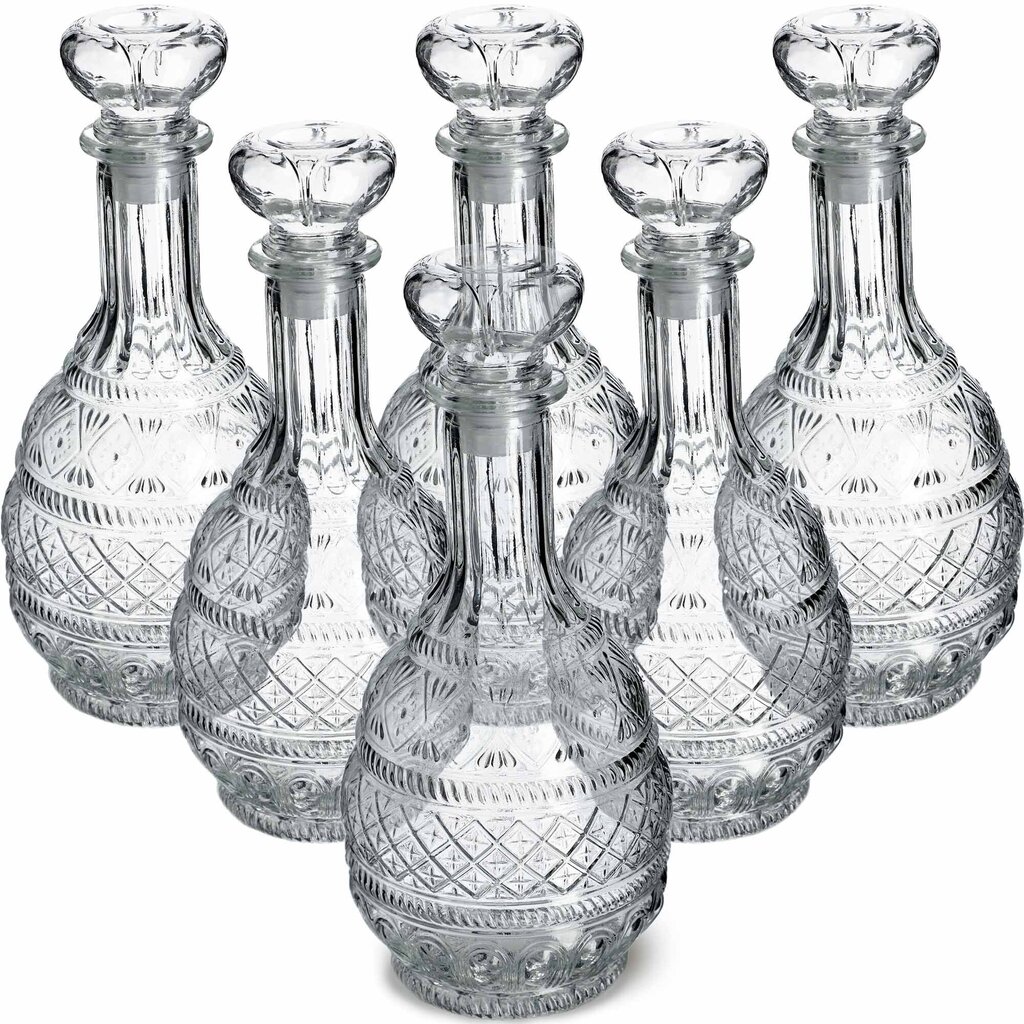 6x Whisky Alcohol Decanter Crystal 1L lasipullo korkilla hinta ja tiedot | Lasit, mukit ja kannut | hobbyhall.fi