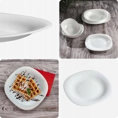 6x Jälkiruokalautanen 21cm White Plates Kakkulautanen setti hinta ja tiedot | Astiat | hobbyhall.fi