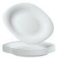 6x Jälkiruokalautanen 21cm White Plates Kakkulautanen setti hinta ja tiedot | Astiat | hobbyhall.fi