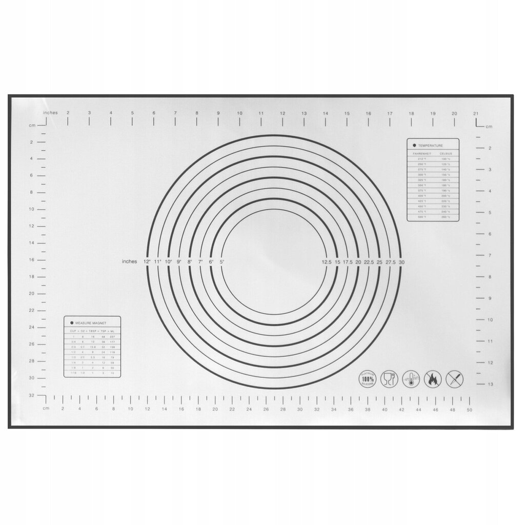 Iso silikoninen keittiöpöytä 60x40cm hinta ja tiedot | Keittiövälineet | hobbyhall.fi