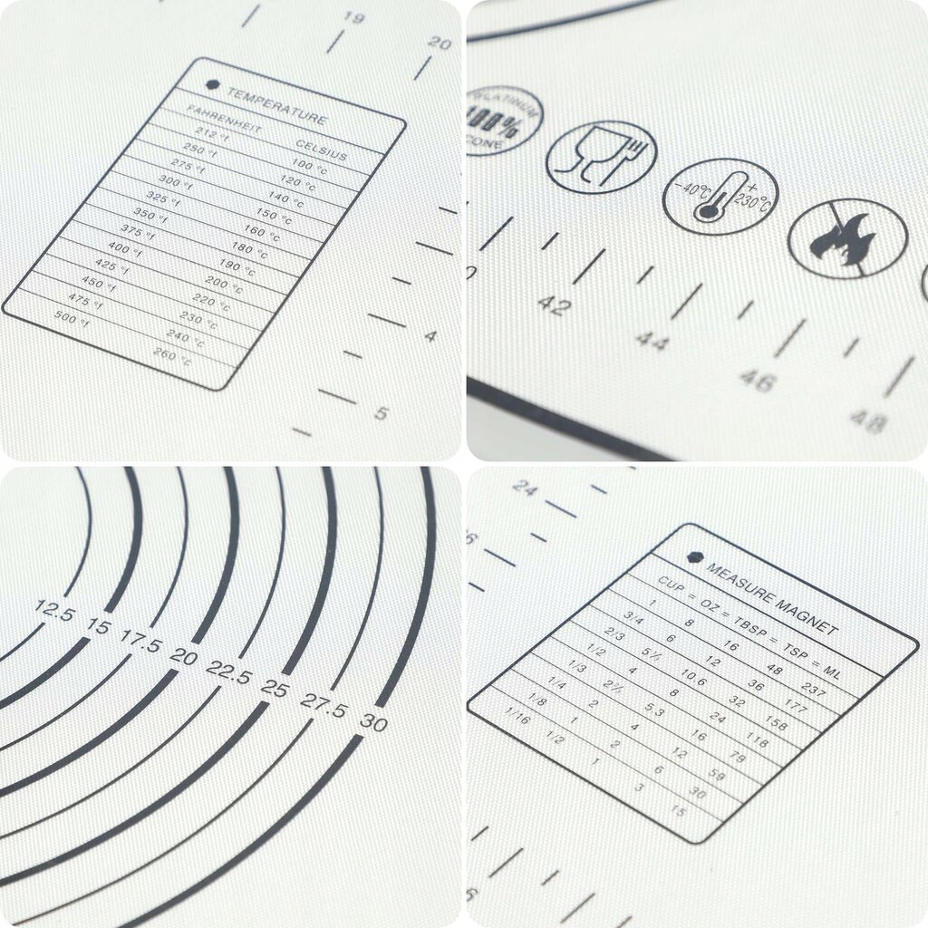 Iso silikoninen keittiöpöytä 60x40cm hinta ja tiedot | Keittiövälineet | hobbyhall.fi