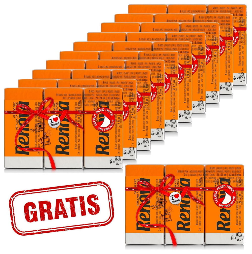 10x Renova hygieniapyyhkeet oranssi 6x9kpl + veloituksetta hinta ja tiedot | WC-paperit ja talouspaperit | hobbyhall.fi