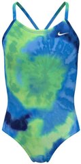 Nike Uimapuku Nk G Tie Dye Crossback Blue Colored NESSE763 338 NESSE763 338/L hinta ja tiedot | Tyttöjen uima-asut | hobbyhall.fi