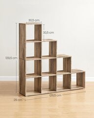 Hylly Songmics, 29 x 129,5 x 129,5 cm, beige hinta ja tiedot | Hyllyt | hobbyhall.fi