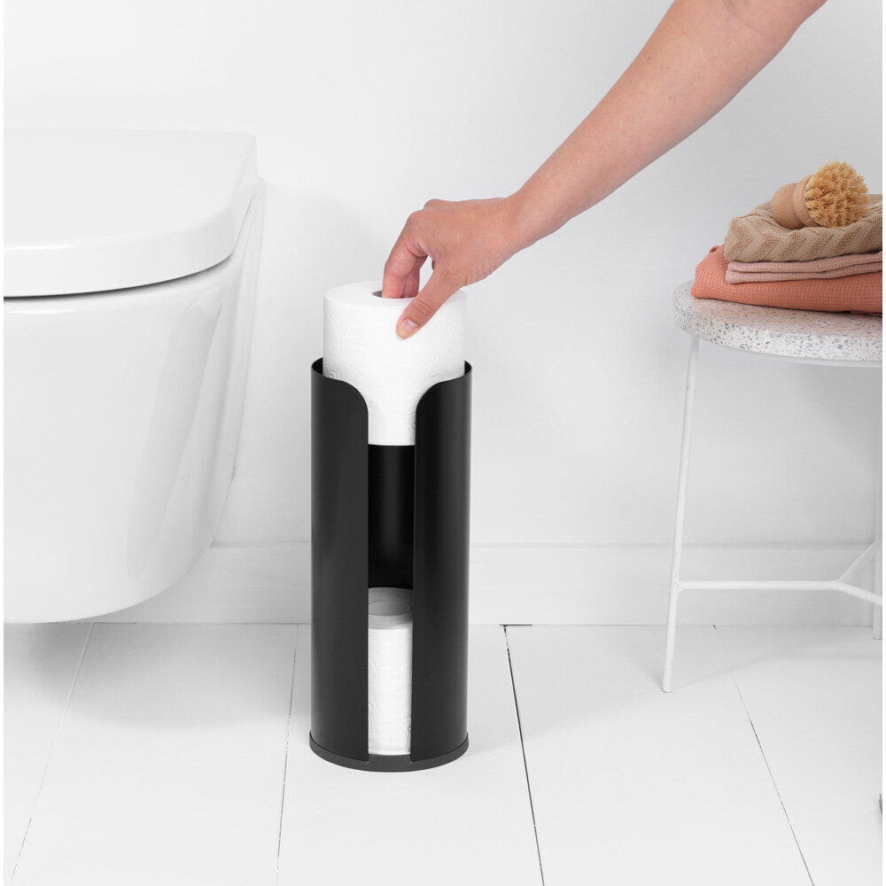 Brabantia ReNew wc-paperiteline, Matt Black hinta ja tiedot | Kylpyhuoneen sisustus | hobbyhall.fi