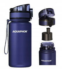 AQUAPHOR sininen vedensuodatinpullo + 1 0,35 L vedensuodatinpatruuna hinta ja tiedot | Lasit, mukit ja kannut | hobbyhall.fi