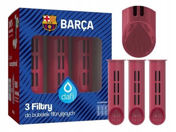 Dafi FC Barcelona vedensuodatinsarja 3 kpl hinta ja tiedot | Lasit, mukit ja kannut | hobbyhall.fi