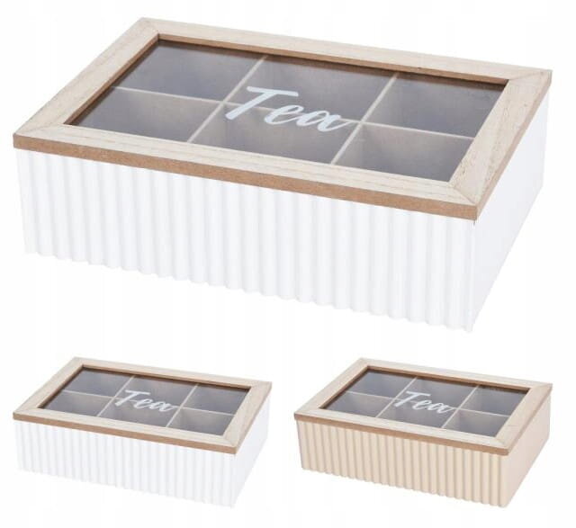 Puinen teelaatikko 23x15.5x8 cm koristeellinen hinta ja tiedot | Elintarvikkeiden säilytysastiat | hobbyhall.fi