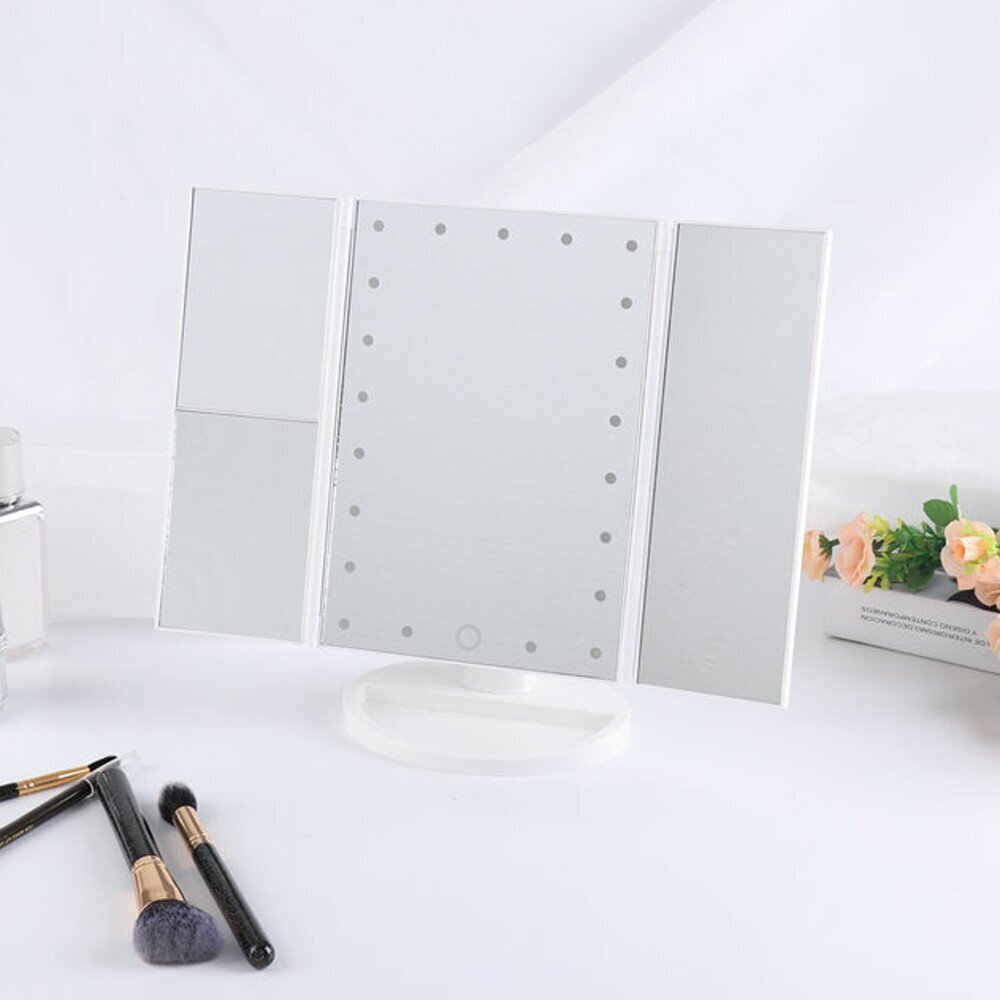 3-osainen peili LED-valolla hinta ja tiedot | Kylpyhuoneen sisustus | hobbyhall.fi