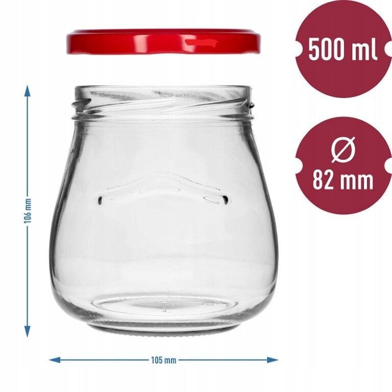 Hillopurkkeja kierrekorkilla 6 kpl 500 ml hinta ja tiedot | Säilöntä | hobbyhall.fi