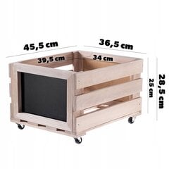 Levylaatikko 45x36 cm vinyylisäiliöteline, taulu, pyörillä hinta ja tiedot | Säilytyslaatikot ja -korit | hobbyhall.fi