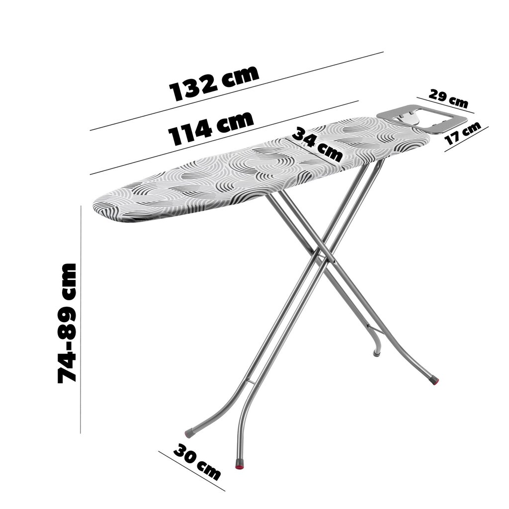 Silityslauta silitysraudan pidikkeellä, taitettava, vakio, 114x34cm hinta ja tiedot | Silityslaudat | hobbyhall.fi