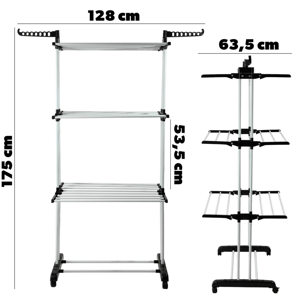 Kuivausteline 175 cm hinta ja tiedot | Kuivaustelineet ja tarvikkeet | hobbyhall.fi