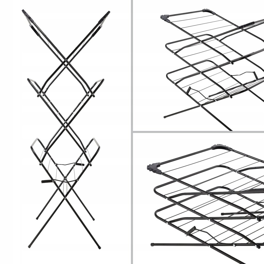 Pystysuora kapea taitettava parveke pyykinkuivain hinta ja tiedot | Kuivaustelineet ja tarvikkeet | hobbyhall.fi