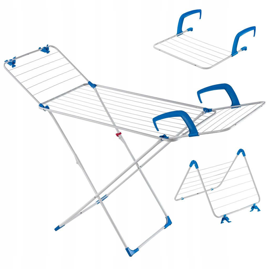 3in1 pyykinkuivausrumpu, seisova, vakaa, 168 cm, parvekkeen kuivausrumpu, pyykinpesuun hinta ja tiedot | Kuivaustelineet ja tarvikkeet | hobbyhall.fi