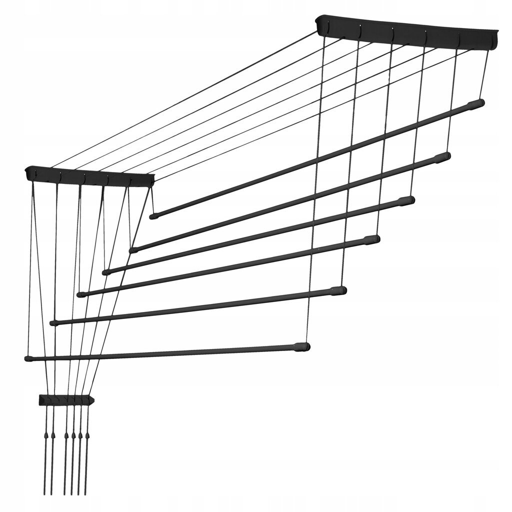 Kattokuivausteline, 6 tankoa, 160 cm hinta ja tiedot | Kuivaustelineet ja tarvikkeet | hobbyhall.fi