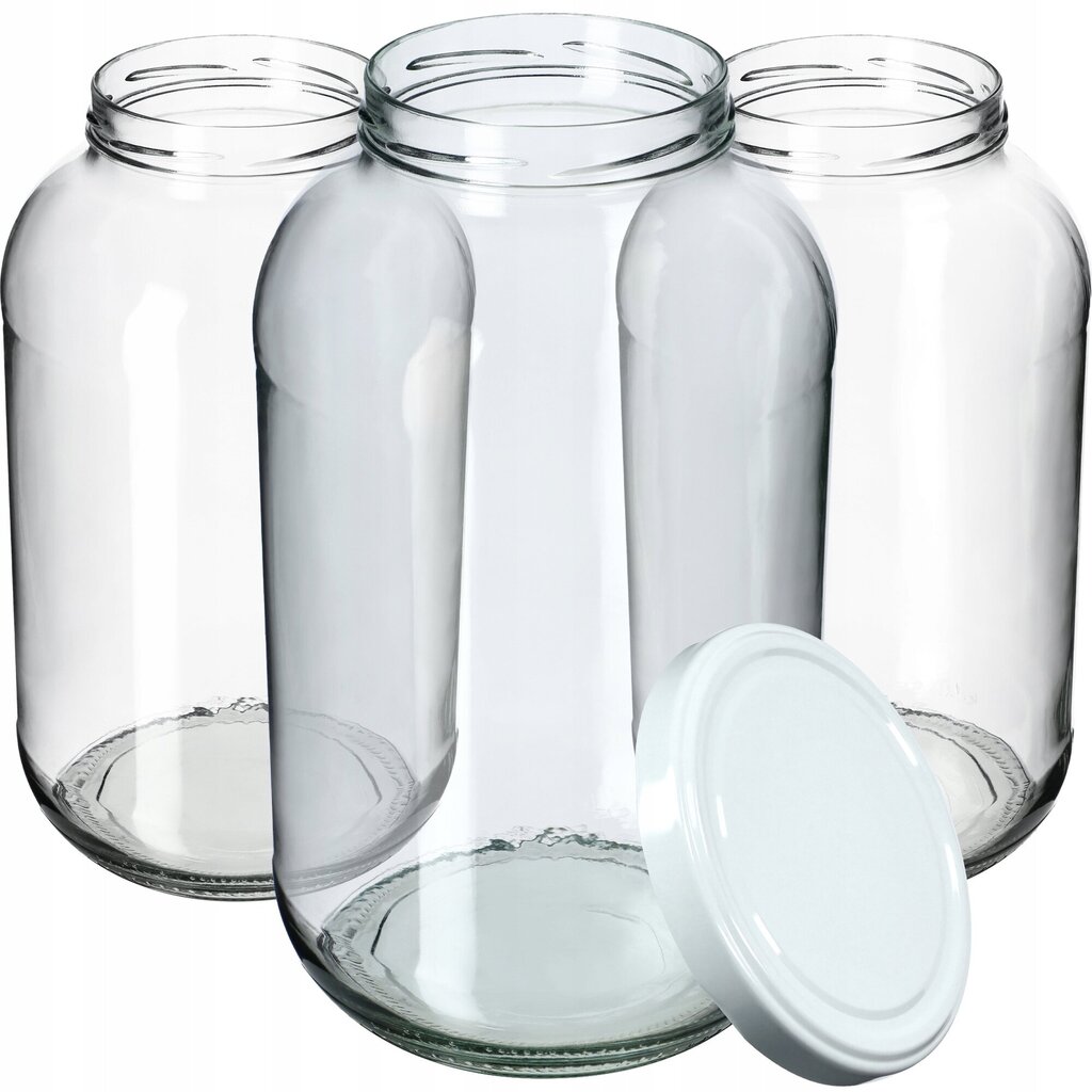 8x Jar Glass Jar 4L Purkit kurkkutinktuureille + Caps Fi100 hinta ja tiedot | Säilöntä | hobbyhall.fi