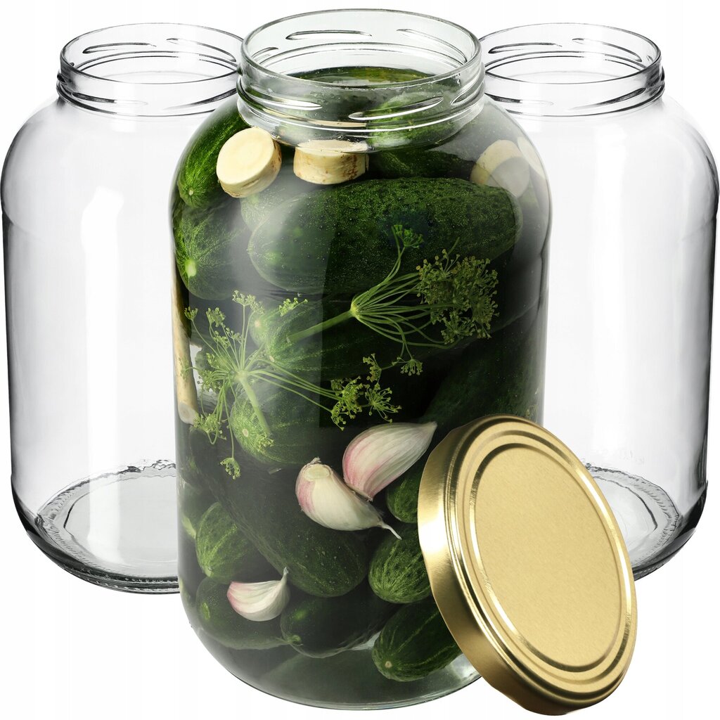 8x Jar Glass Jar 4L Purkit kurkkutinktuureille + Caps Fi100 hinta ja tiedot | Säilöntä | hobbyhall.fi