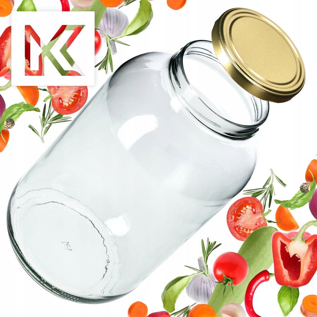 8x Jar Glass Jar 4L Purkit kurkkutinktuureille + Caps Fi100 hinta ja tiedot | Säilöntä | hobbyhall.fi