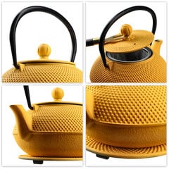 Herb Tea Infuser valurautainen teekannu 850 ml kannu + 2 keltaista kuppia hinta ja tiedot | Kahvipannut ja teekannut | hobbyhall.fi