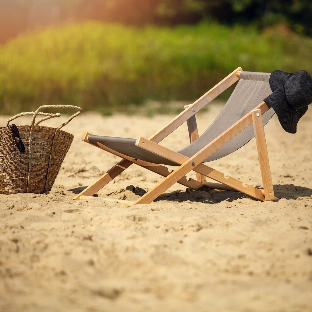 Puinen Beach Garden kansituoli, kokoontaitettavat lepotuolit, kiinteä, mukava hinta ja tiedot | Aurinkotuolit | hobbyhall.fi