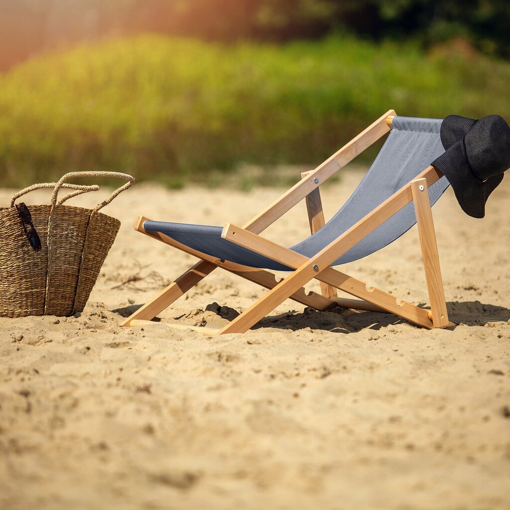 Puinen Beach Garden kansituoli, kokoontaitettavat lepotuolit, kiinteä, mukava hinta ja tiedot | Aurinkotuolit | hobbyhall.fi