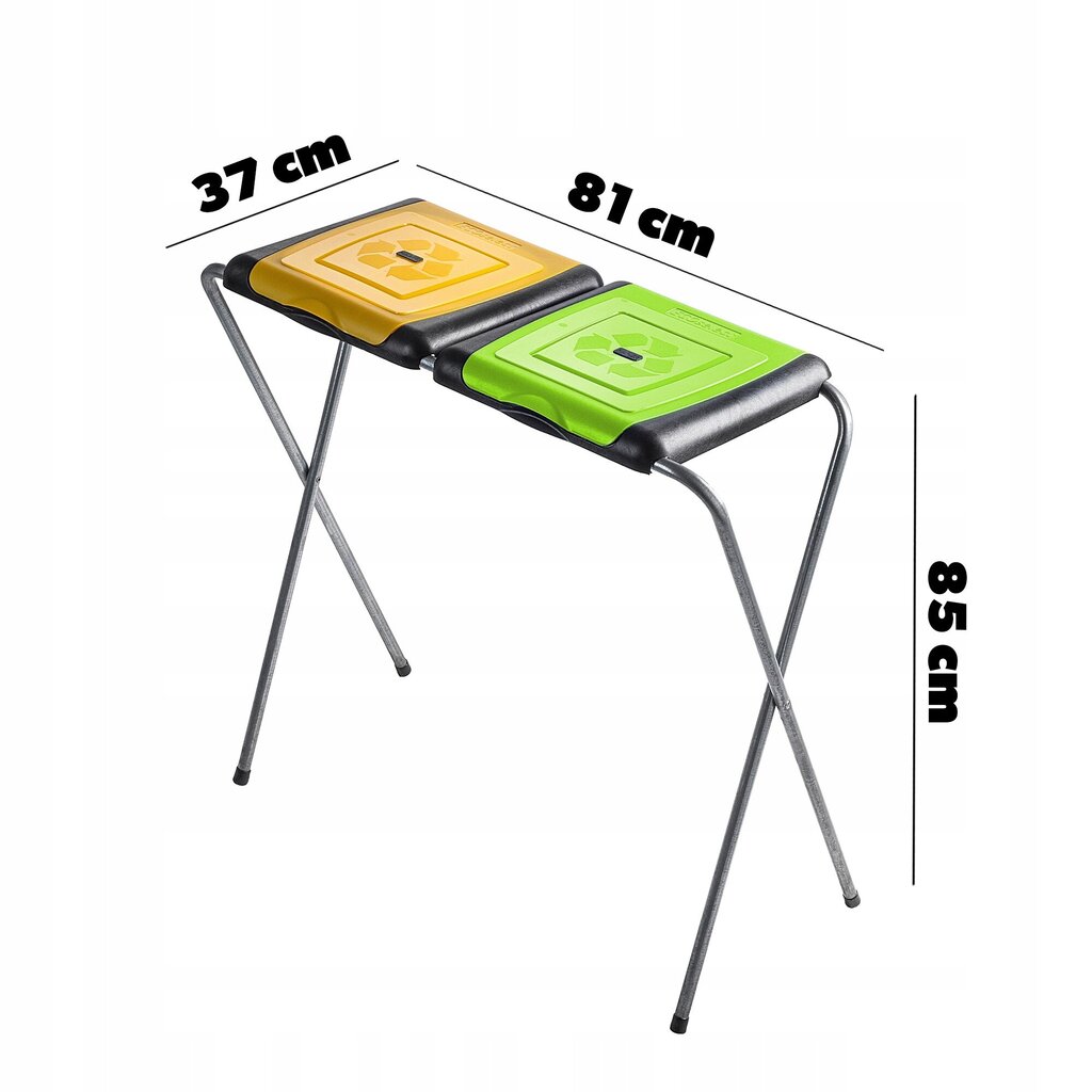 Koriteline 2 jätteenkeräyspussille 120L hinta ja tiedot | Roska-astiat | hobbyhall.fi