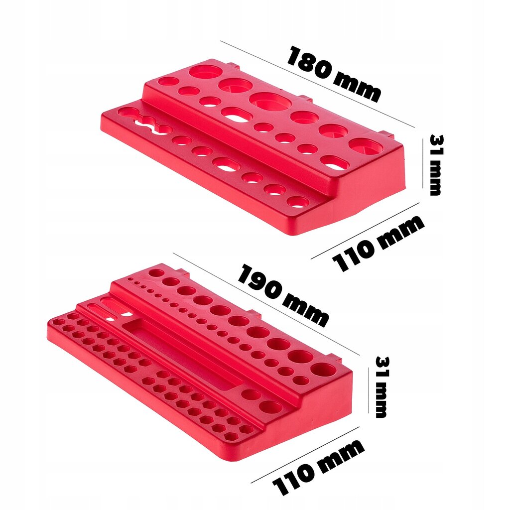 Työkaluhylly levylle Ruuvitaltat Porat 2x hinta ja tiedot | Työkalupakit ja muu työkalujen säilytys | hobbyhall.fi