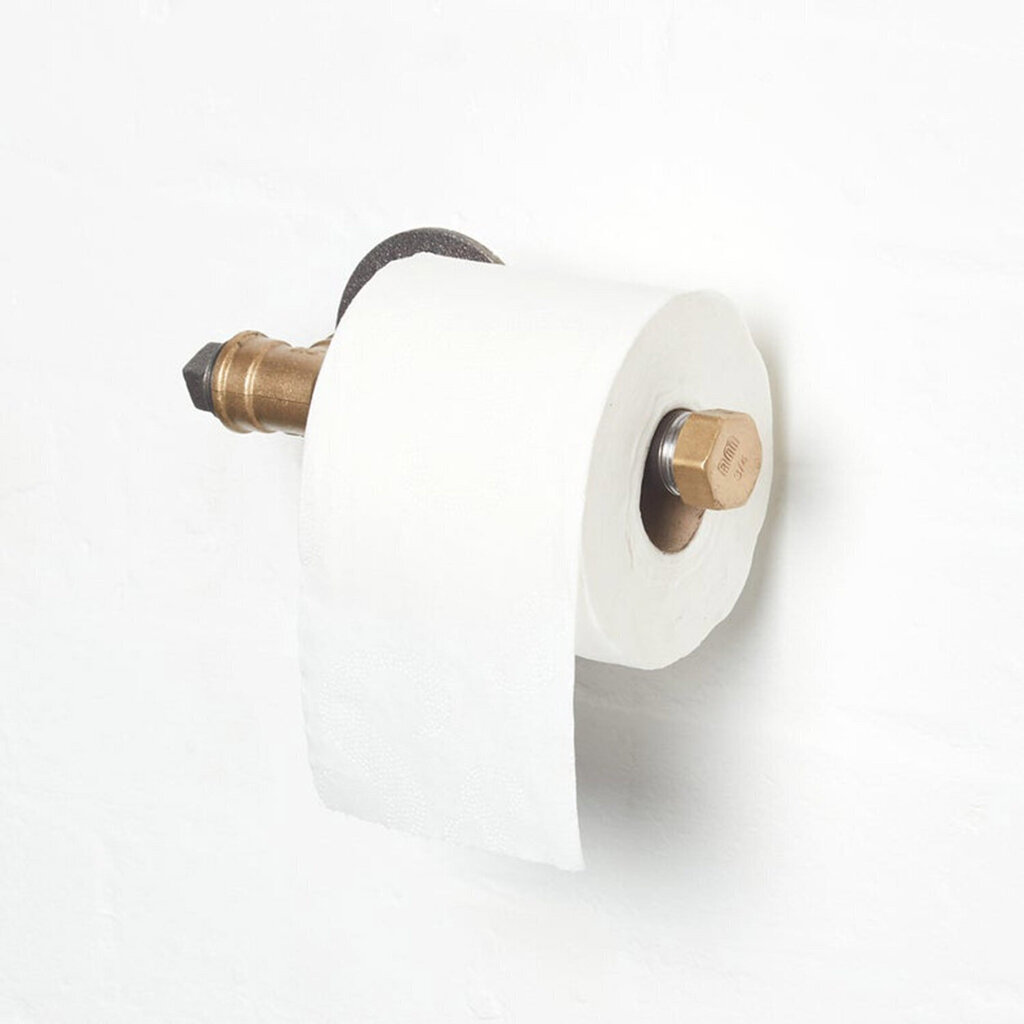 WC-paperiteline Kalune Design BoruRaf 171, musta / kulta hinta ja tiedot | Kylpyhuoneen sisustus | hobbyhall.fi