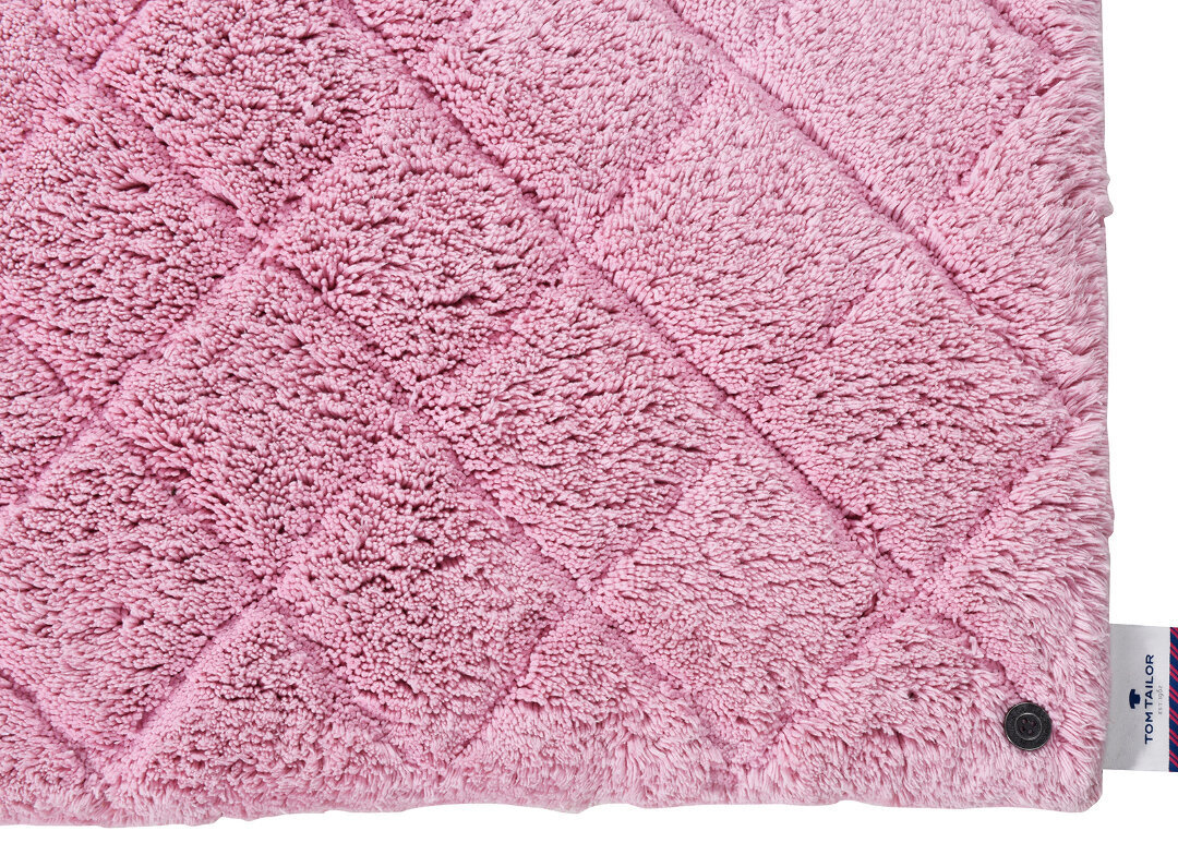 Tom Tailor kylpyhuoneen matto Cotton Pattern, vaaleanpunainen, 60 x 60 cm hinta ja tiedot | Kylpyhuoneen sisustus | hobbyhall.fi