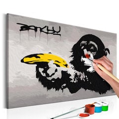 DIY kangas maalaus - Monkey (Banksy Street Art Graffiti) hinta ja tiedot | Maalaa numeroiden mukaan | hobbyhall.fi