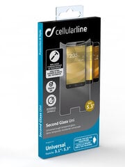 Cellularline TEMPGLASBUNI53 matkapuhelin 5.1-5.3 univeraalinen näytönsuoja hinta ja tiedot | Cellularline Puhelimet, älylaitteet ja kamerat | hobbyhall.fi