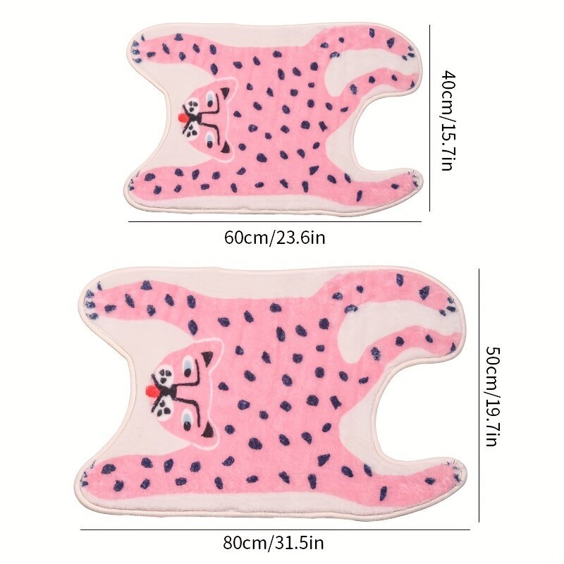 '1kpl sarjakuva vaaleanpunainen leopardikylpymatto' hinta ja tiedot | Kylpyhuoneen sisustus | hobbyhall.fi