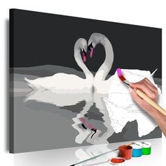 DIY kangas maalaus - Swan Couple 60x40 hinta ja tiedot | Ei ole määritelty Lelut yli 3-vuotiaille lapsille | hobbyhall.fi