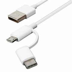 Mi 2-in-1 USB Cable (Micro USB to Type C hinta ja tiedot | Puhelinkaapelit | hobbyhall.fi
