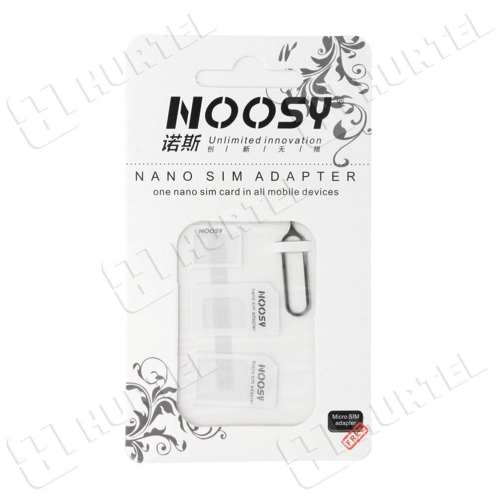 Adapteri Noosy Nano Micro Sim, 3In1 setti hinta ja tiedot | Puhelimen lisätarvikkeet | hobbyhall.fi